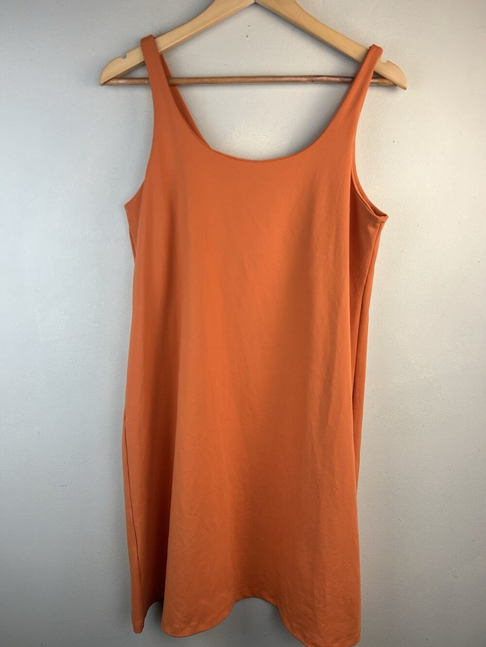 Susana Monaco Orange Apricot Short Dress Sz XL Scoopneck Soft A Line New